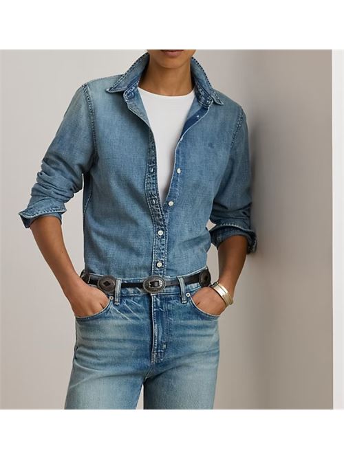 Camicia in denim Classic-Fit LAUREN RALPH LAUREN | JAMELKO-LONG SLEEVE-BUTTON FRONT.ODWIN WASH